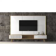 Conjunto California 2000mm - Cinamomo/Branco Brilho - KNR Decor